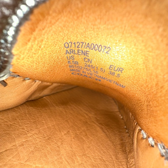 Coach Arlene loafers, Arlene Driving Moccasin style in Pewter/silver leather - Picture 11 of 12